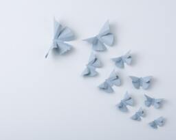 3D Wall Butterflies Overcast Butterfly Silhouettes For Home Decor, Nursery, Children's Room - thumbnail 1