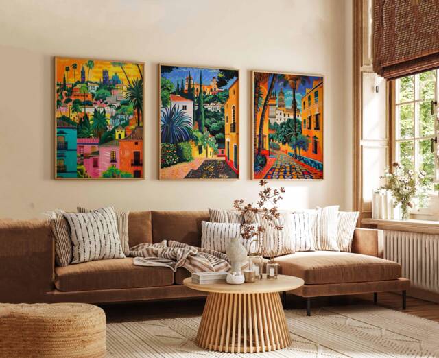 Set Of 3 Seville Spain Travel Poster, Art Print, Spanish Wall Art, Decor, Gift - image 1