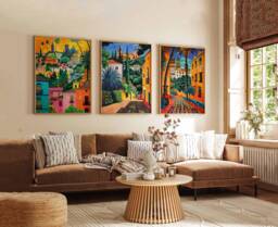 Set Of 3 Seville Spain Travel Poster, Art Print, Spanish Wall Art, Decor, Gift