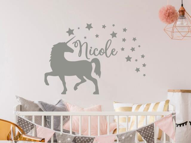 40% Off Unicorn Wall Decal Name - Baby Personalized Custom Kids Room Decor Vinyl Sticker Girls - image 1