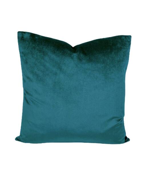 "Luxurious Teal Blue Velvet Cushion Covers Quantity Discounts 16"", 18"", 22"", & 18"" X 12"", 20"" 14" - image 1