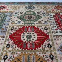 10x13 Ft Super Kazak Handmade Luxury Medallion Wool Rug, Afghan Farmhouse Brand New Area Bedroom Living Room Decor Rug - thumbnail 3