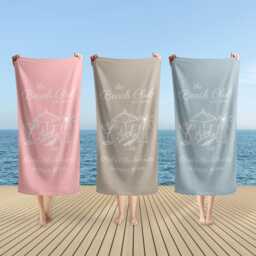 Custom Bach Club Beach Towel, Bachelorette Bridemaid Bath Party Favors, Bridal Shower Gifts - thumbnail 2