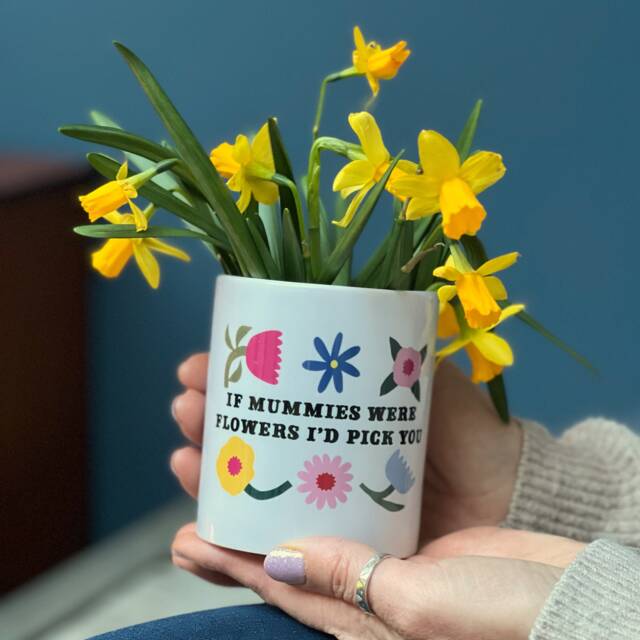 Ceramic Storage Pot For Mum - Flower Design If Mummies Were Flowers I'd Pick You Mothers Day Gift Birthday Gift Mummy - image 1