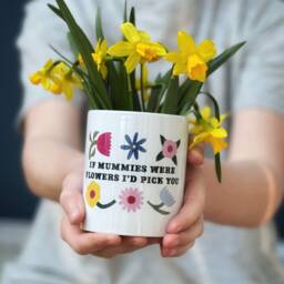 Ceramic Storage Pot For Mum - Flower Design If Mummies Were Flowers I'd Pick You Mothers Day Gift Birthday Gift Mummy - thumbnail 2