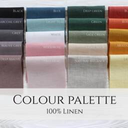 Linen Curtains Teal, Natural, Tab Top Curtain Panel, Shower Curtain, Natural - thumbnail 4