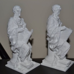 3D Printed Socrates Reading Philosopher Statue Figurine - thumbnail 4