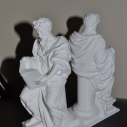 3D Printed Socrates Reading Philosopher Statue Figurine - thumbnail 3
