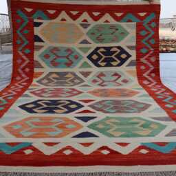 5x7 Ft Tribal New Rug, Flatweave Kilim Oriental Turkmen Afghan Maimana Rug, Vintage Rug For Bedroom, Livingroom - thumbnail 4