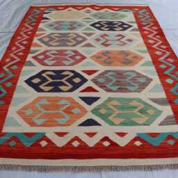5x7 Ft Tribal New Rug, Flatweave Kilim Oriental Turkmen Afghan Maimana Rug, Vintage Rug For Bedroom, Livingroom - thumbnail 2