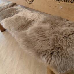 Seat Cover/Pad Made Out Of Natural Lambskin Sheepskin Colour Platinum Grey 42cm X - thumbnail 2