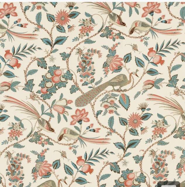 Campagne in Peacock & Rouge-One Pillow Cover - image 1