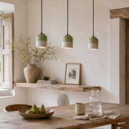 Pendant Lamp - Mint Speckles Handmade Ceramic - thumbnail 2