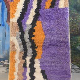 Custom Runner Moroccan Hand Knotted Runner Rug, Wool Rug Shaggy Authentic Moroccan Rug, Fluffy Rug - thumbnail 2