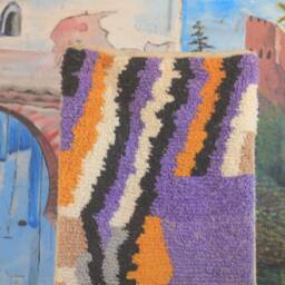 Custom Runner Moroccan Hand Knotted Runner Rug, Wool Rug Shaggy Authentic Moroccan Rug, Fluffy Rug - thumbnail 3