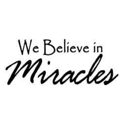 We Believe in Miracles Wall Decal Quote Vinyl Art Home Decor Letters Faith Belief Sayings Vwaq - thumbnail 2