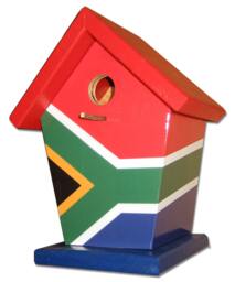 South Africa Flag Birdhouse Or Bird Feeder