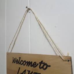 Wood Lake Norman Sign Rustic Carved Welcome Sign - thumbnail 4