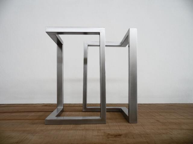 "Bar Height Chrome Bracket Table Legs , Stainless Steel Base For Pub Tables 40"" H X 20"" W Legs, 36" - image 1