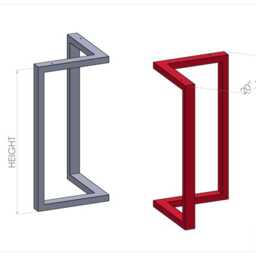 "Bar Height Chrome Bracket Table Legs , Stainless Steel Base For Pub Tables 40"" H X 20"" W Legs, 36" - thumbnail 3