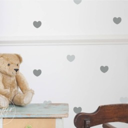 Hearts - Vinyl Wall Decals Modern Love Heart Stickers 2 Colours 112 Pack Baby Boys Girls Nursery Kids Teens Room D??cor - thumbnail 2