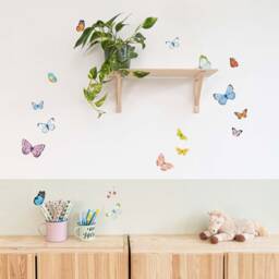 Watercolor Butterfly Wall Decals, Eco Friendly Stickers For Kids Rooms & Nurseries - thumbnail 3
