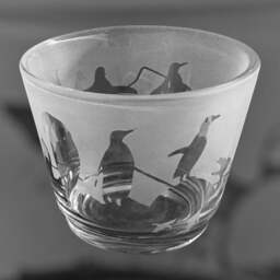 Penguin Tealight Holder - Rustic Glass Tea Light Holder With Penguin Frieze Design - thumbnail 4