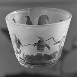 Penguin Tealight Holder - Rustic Glass Tea Light Holder With Penguin Frieze Design - thumbnail 2