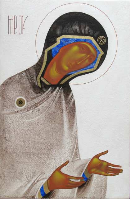 Saint Mary, Gicl??e Art Print On Canvas, Of The Original Icon Painting By Ivanka Demchuk - image 1