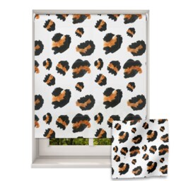 Bronze Leopard Print Roller Blind, Children's Made To Measure, Animal Blind - thumbnail 1