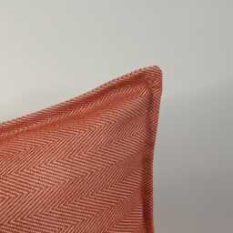 Herringbone - Terracotta - Red Pattern Outdoor Garden Handmade Cushion Covers - thumbnail 4