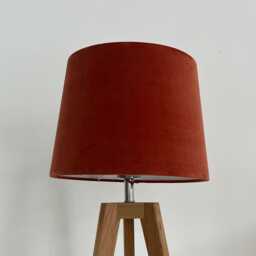 Burnt Orange Velvet Tapered Empire Lampshade - thumbnail 4