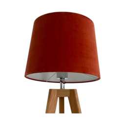 Burnt Orange Velvet Tapered Empire Lampshade - thumbnail 1