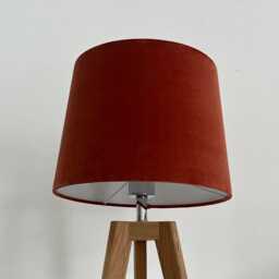Burnt Orange Velvet Tapered Empire Lampshade - thumbnail 2