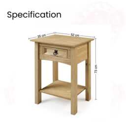 Mexican Pine Console Table With Drawer, Rustic Waxed Hallway Furniture - thumbnail 4