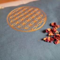 Energy Pillow Blue With The Flower Of Life - thumbnail 2