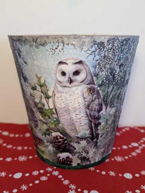 Plant Pot, Ceramic Pot, Flower Pot, Garden Pot, Outdoor & Indoor Pot, Plant Planter, Gift, Decoupage, Pot & Saucer, Garden Decoration, Planter, Pot - image 1