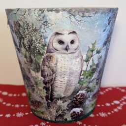 Plant Pot, Ceramic Pot, Flower Pot, Garden Pot, Outdoor & Indoor Pot, Plant Planter, Gift, Decoupage, Pot & Saucer, Garden Decoration, Planter, Pot - thumbnail 2
