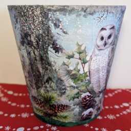 Plant Pot, Ceramic Pot, Flower Pot, Garden Pot, Outdoor & Indoor Pot, Plant Planter, Gift, Decoupage, Pot & Saucer, Garden Decoration, Planter, Pot - thumbnail 3