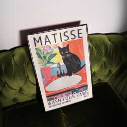 Matisse Cat Print Fauvist Bathroom Decor, Retro Modern Art - thumbnail 3