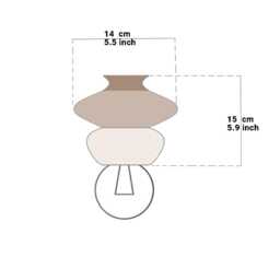 Ceiling Pendant Ceramic Lamp, Decorated Lampshade Design With Prints Unique Light Fixture - thumbnail 4