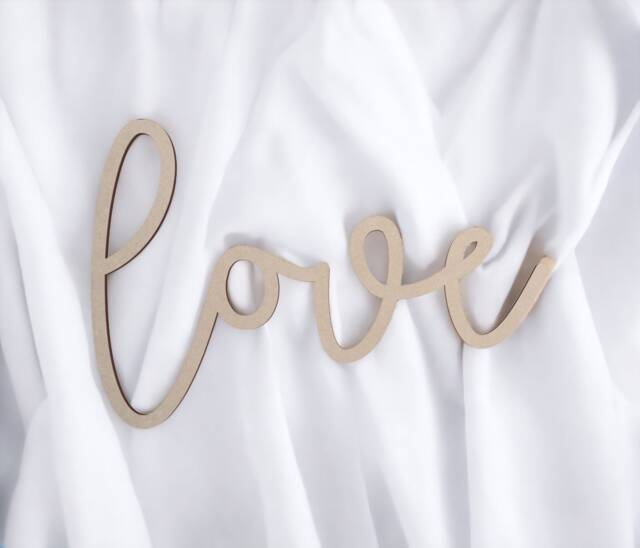 Live Laugh Love Wooden Wall Decor Unfinished Mdf Connected Words - image 1