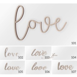 Live Laugh Love Wooden Wall Decor Unfinished Mdf Connected Words - thumbnail 2