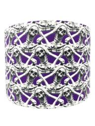 Skeleton Lampshade Gothic Mummies Print, Purple Light Shade - thumbnail 1