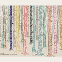 Illustration Forest A4, Nature Art, Home Decor, Illustration Print, Forest Tree Art - thumbnail 2