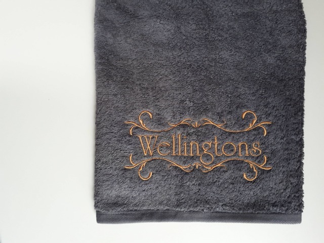 Monogrammed Cotton Towel Personalized Embroidered Family Gift - image 1