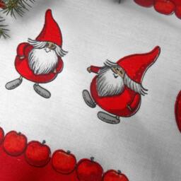 Christmas Red Tree Skirt Denmark Danish Scandinavian Scandi Ornament Gnome Nisse Swedish Nordic - thumbnail 3