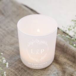 Wedding Anniversary Keepsake Gift Personalised Tealight Holder With Candles - Gifts - thumbnail 1