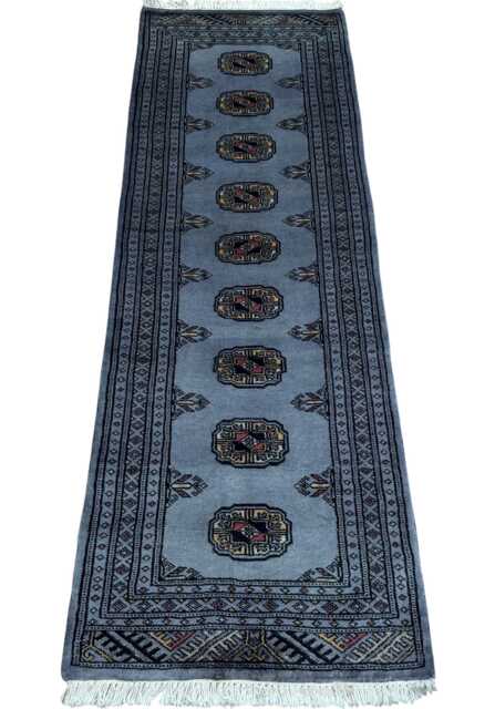2x6 Gray Color Bokhara Rug - Runner Hallway Luxury Bukhara Fine Quality Woolen Afghan - image 1
