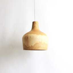 Flush Mount Light, Pendant Light For Kitchen Island, Walnut Ceiling Lamp, Round Chandelier - thumbnail 4